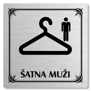 Šatna muži, 100x100mm, stříbrná, Nebraska